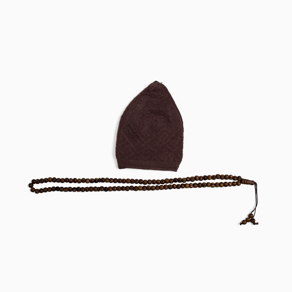 ABDEEZ Prayer Cap Collection with Wodeen Tasbeeh - Five Classic Colors for Every Occasion