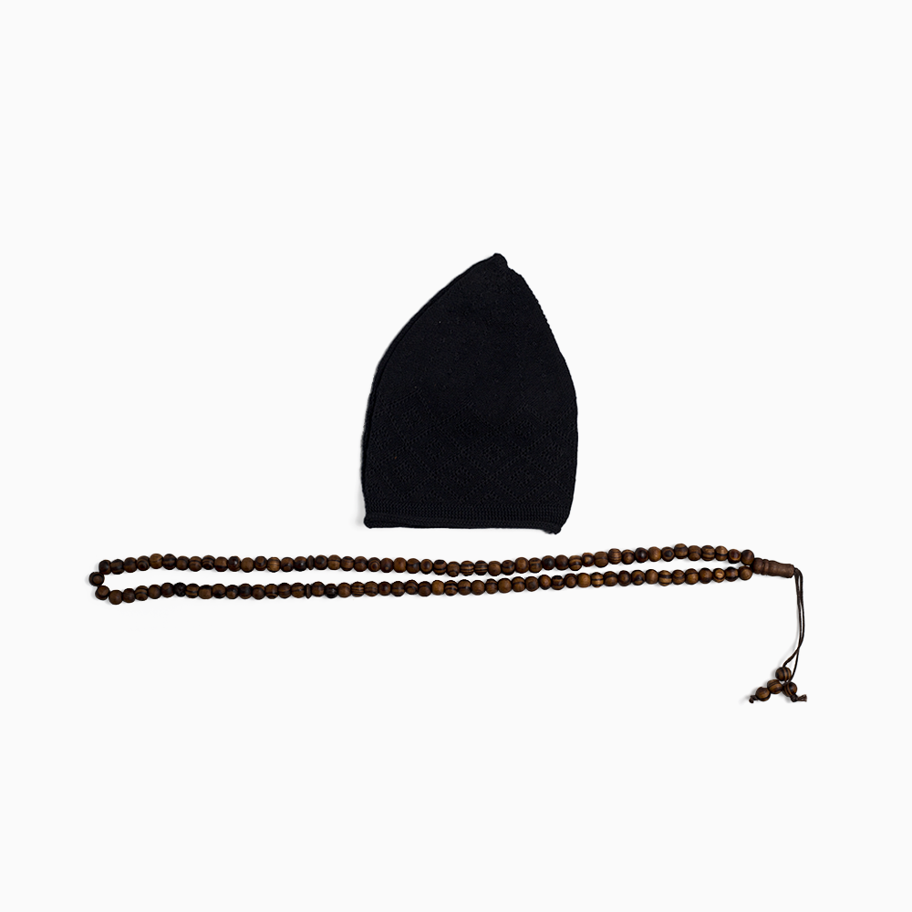 ABDEEZ Prayer Cap Collection with Wodeen Tasbeeh - Five Classic Colors for Every Occasion