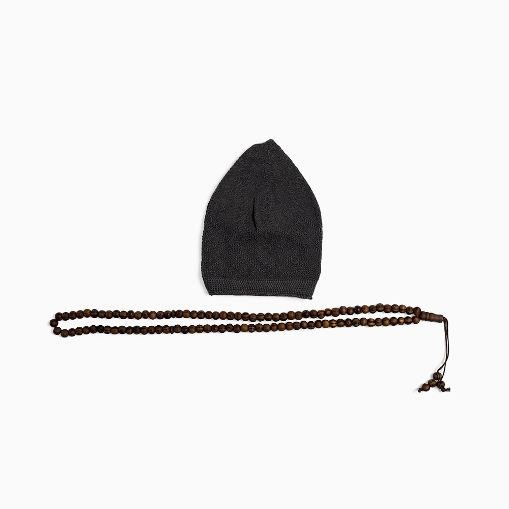 ABDEEZ Prayer Cap Collection with Wodeen Tasbeeh - Five Classic Colors for Every Occasion
