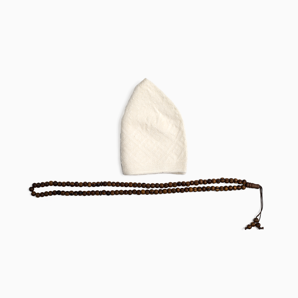 ABDEEZ Prayer Cap Collection with Wodeen Tasbeeh - Five Classic Colors for Every Occasion