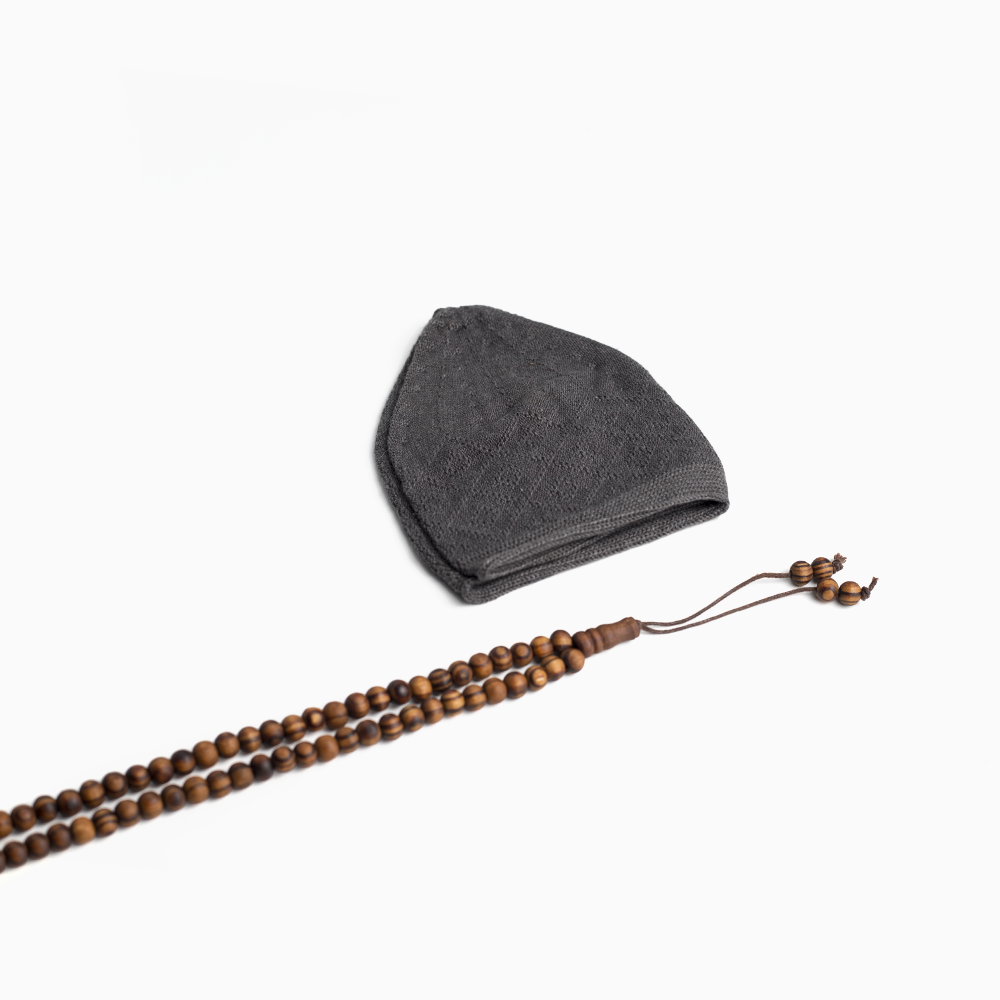 ABDEEZ Prayer Cap Collection with Wodeen Tasbeeh - Five Classic Colors for Every Occasion