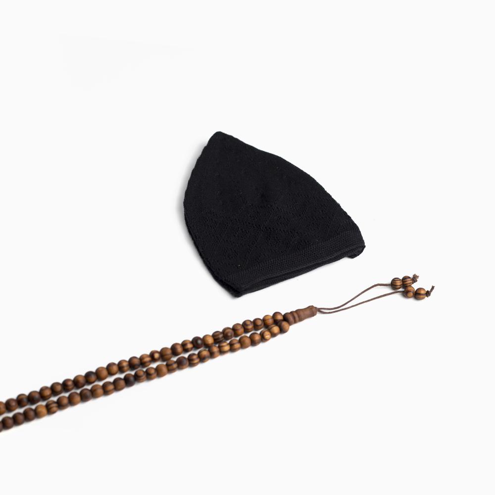 ABDEEZ Prayer Cap Collection with Wodeen Tasbeeh - Five Classic Colors for Every Occasion