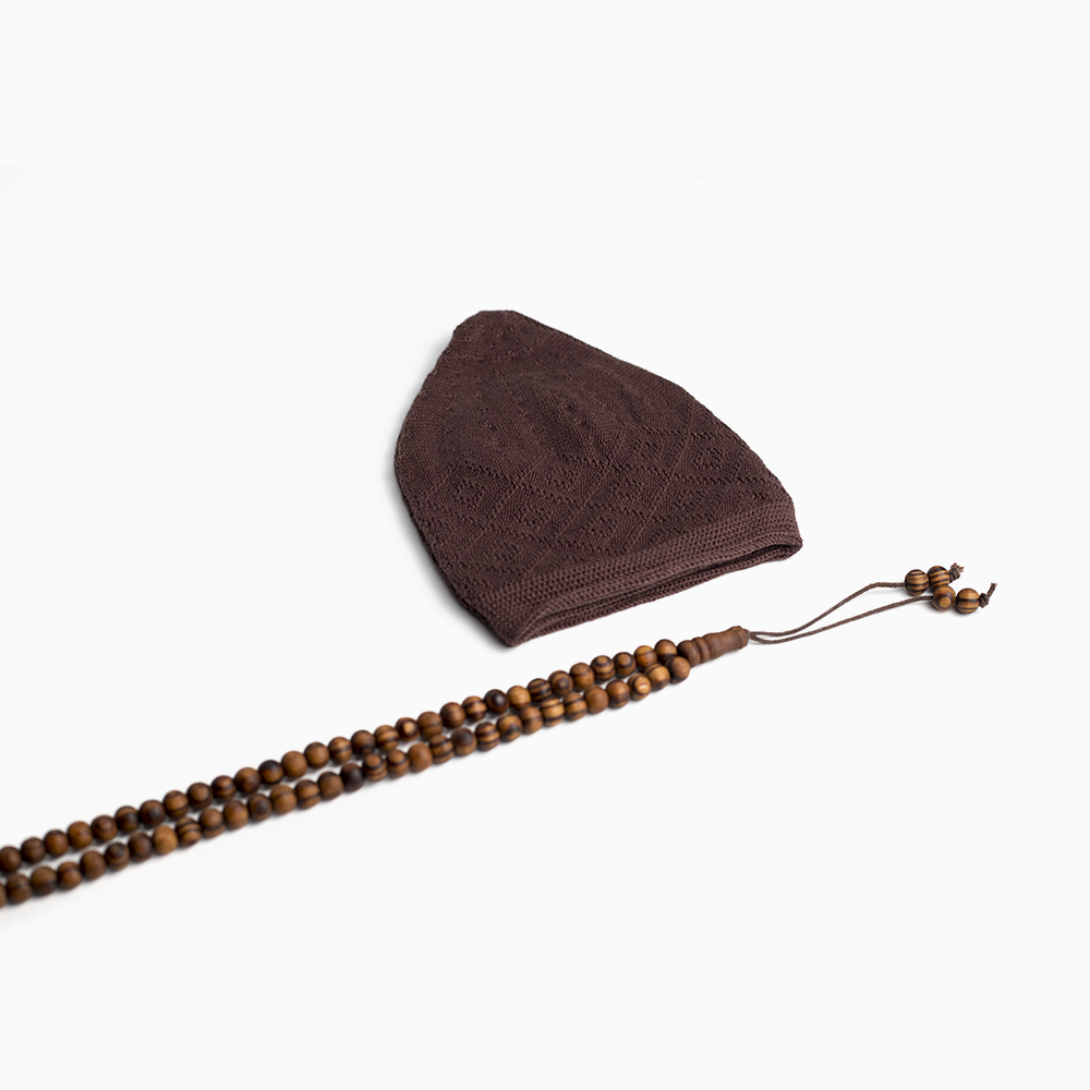 ABDEEZ Prayer Cap Collection with Wodeen Tasbeeh - Five Classic Colors for Every Occasion