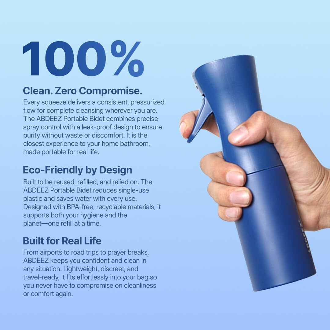 Hajj Complete All-in-One Kit– Salah Trek, Portable Bidet, Wudhu Spray & TWS