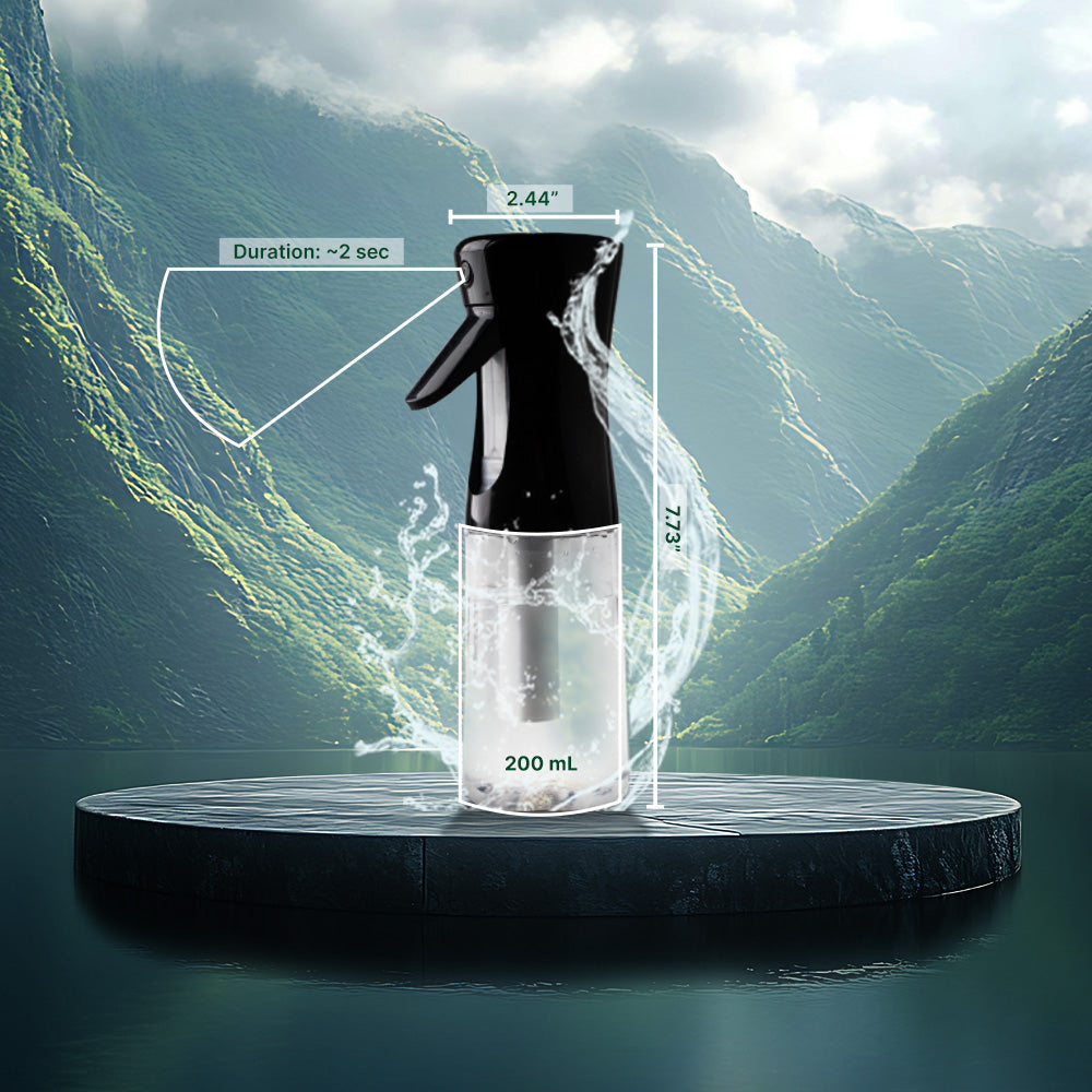 ABDEEZ Continuous Wudhu Spray 18 ABDEEZ Continuous Wudhu Spray displayed on a serene, green background. A visual depiction of the product’s features like its 200ml capacity, convenient spray duration, and eco-friendly benefits for performing ablution on the go.