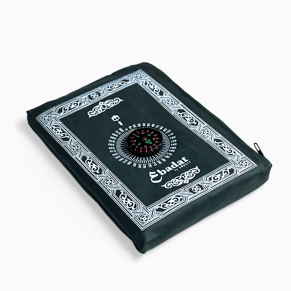 ABDEEZ Portable Prayer Mat with Built-in Compass & Pouch – DEENIN