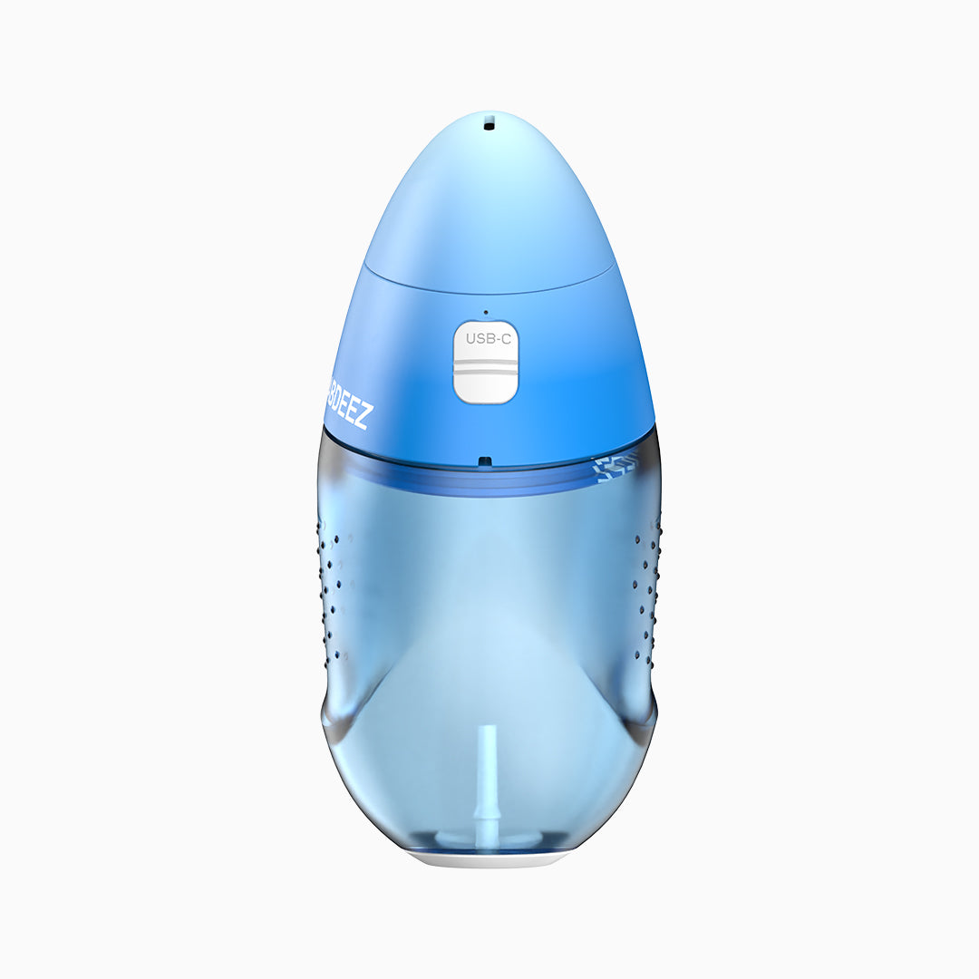 front view of portable electric bidet with a port for USB C type charger