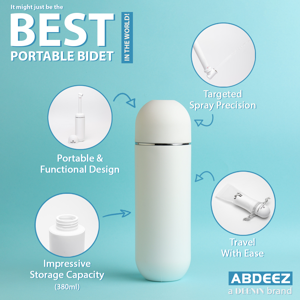ABDEEZ Portable Bidet - Leakproof and Convenient Solution for Freshness on  the Go