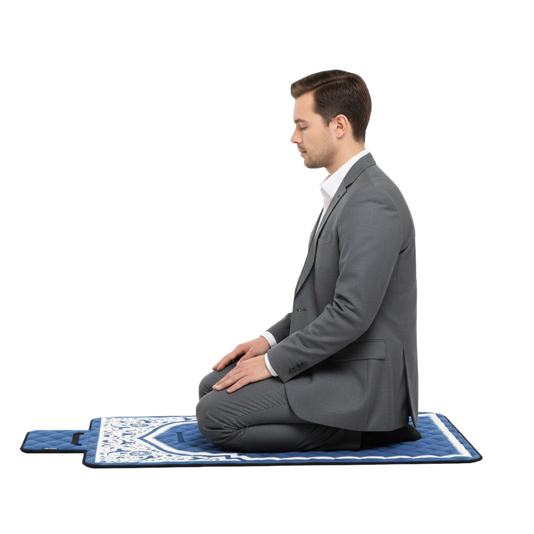 A man performing prayer on Salah Trek