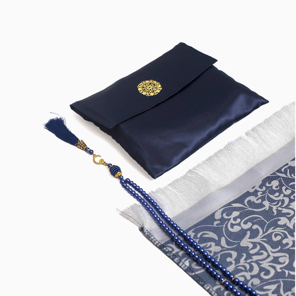 Ebadat Gift Prayer Mats with Matching Prayer Beads - Beautifully Designed for a Meaningful Gift