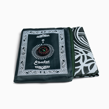 ABDEEZ Portable Prayer Mat with Built-in Qibla Compass and Pouch - Pray Anywhere, Anytime!