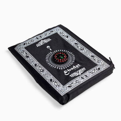 A pouch of portable prayer mat is been displayed
