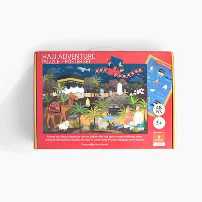 DEENIN Kids' Hajj Adventure Jigsaw Puzzle - 48-Piece Educational, Vibrant & Large Floor (1.5 ft x 3 ft) Puzzle for Children