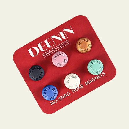 DEENIN Strong Magnetic Hijab Magnets - Secure Hold Without Damaging Your Scarf Pack of 6